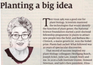 Portrait of a smiling elderly woman, article excerpt.